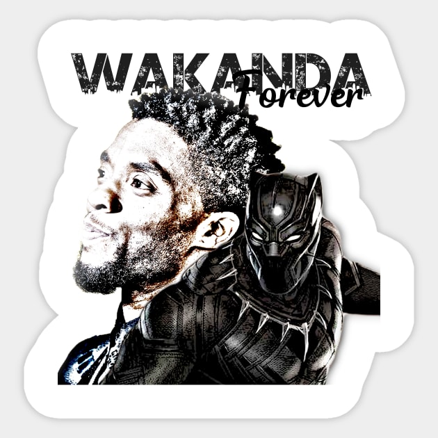 Black Panther Wakanda Forever Sticker by FunnyBearCl